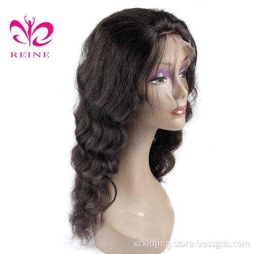 Overnight delivery raw virgin hair 360 lace frontal deep  wave  wig samples cuticle aligned hair from india